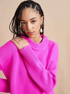 La Ligne Solid Marin Sweater Fuchsia Fashion