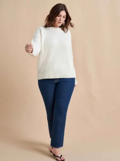 La Ligne Solid Marin Sweater Cream Outlet