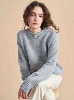 La Ligne Solid Marin Sweater Cream Outlet