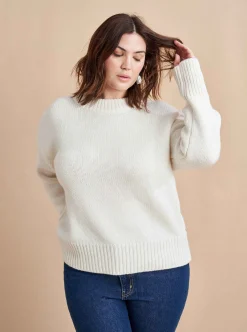 La Ligne Solid Marin Sweater Cream Outlet