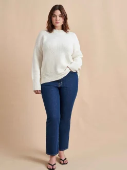 La Ligne Solid Marin Sweater Cream Outlet