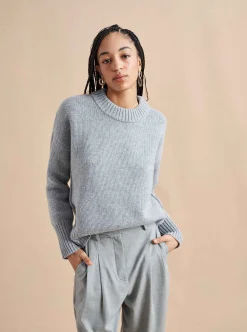 La Ligne Solid Marin Sweater Grey Fashion