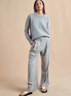 La Ligne Solid Marin Sweater Grey Fashion