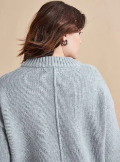La Ligne Solid Marin Sweater Grey Fashion