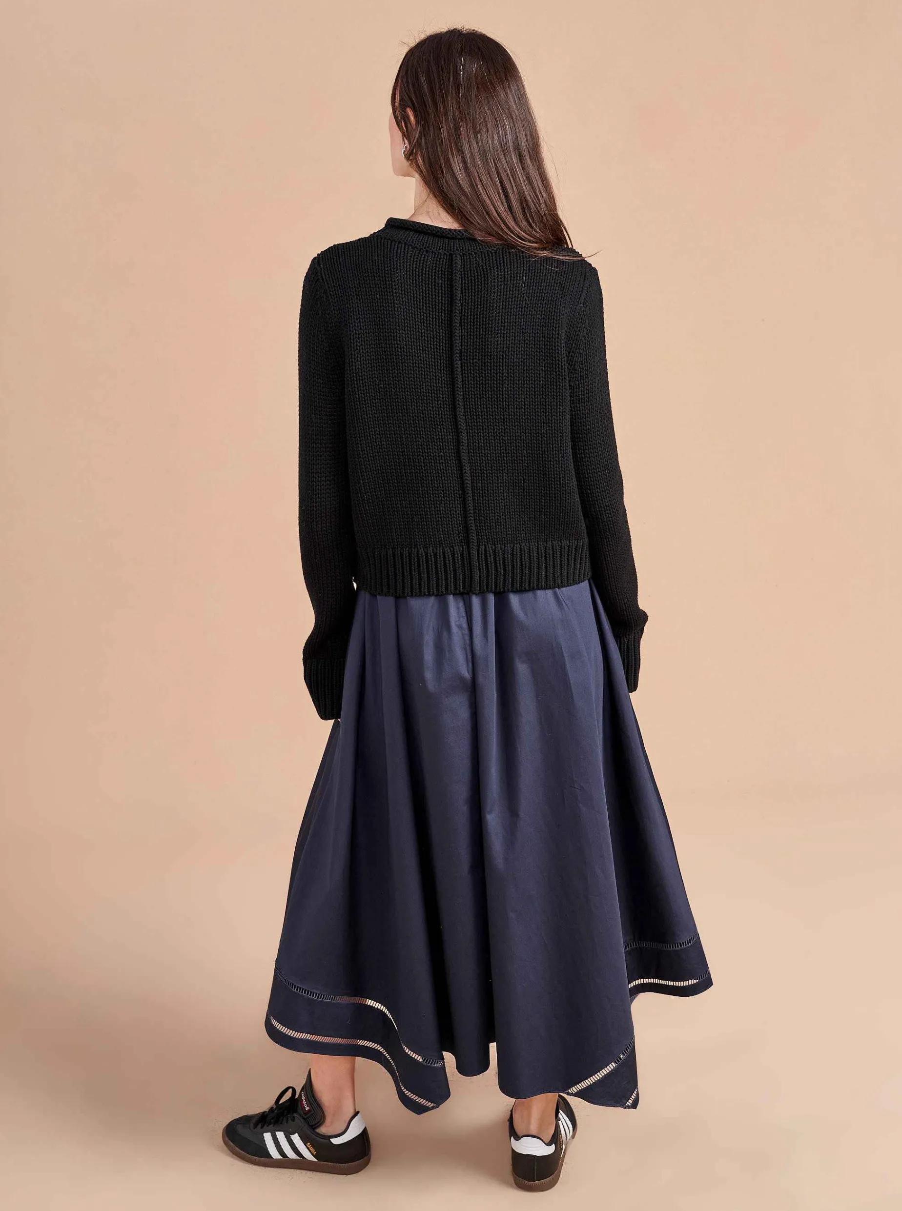 La Ligne Solid Mini Marina Sweater Black Store