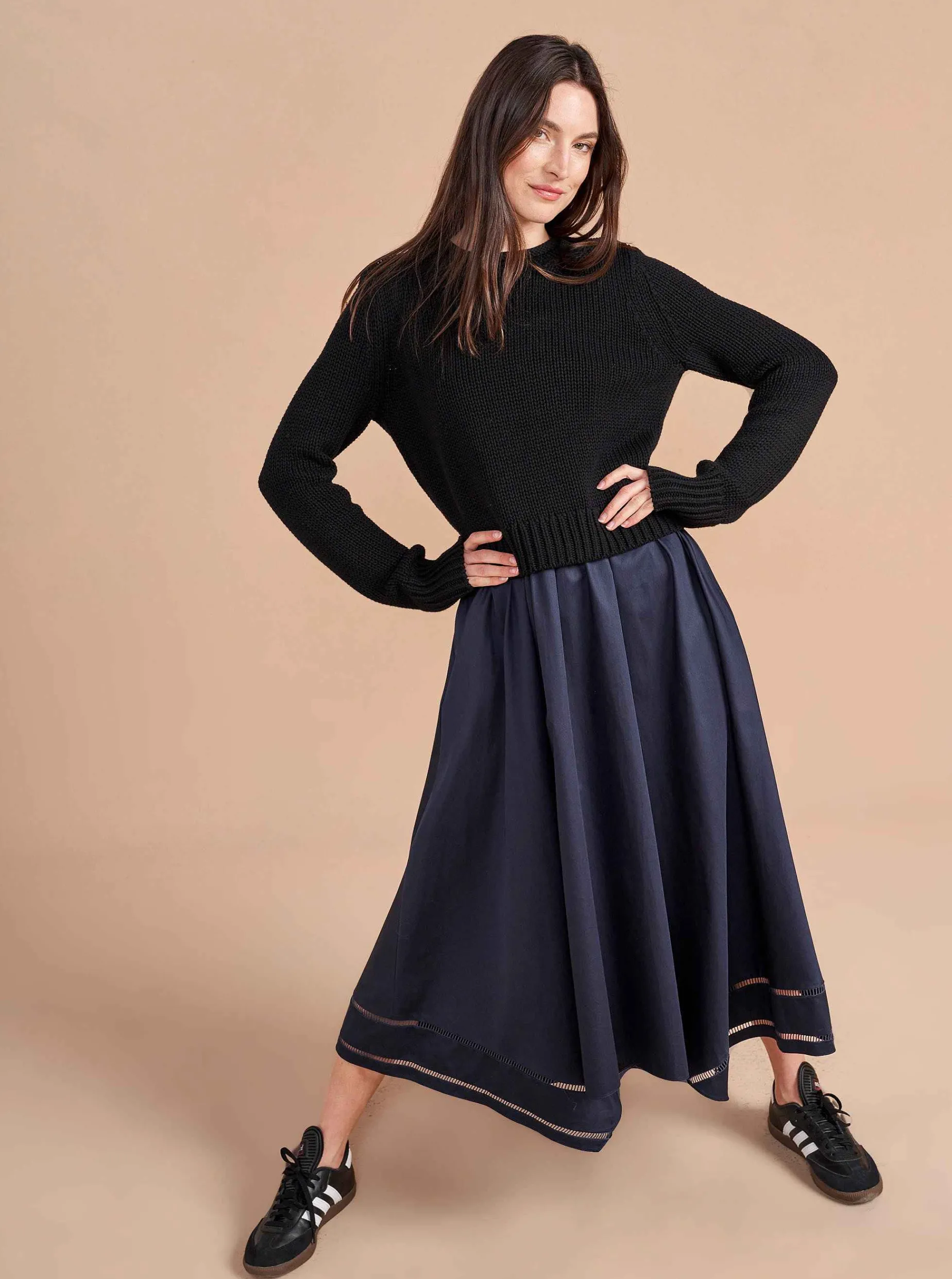 La Ligne Solid Mini Marina Sweater Black Store