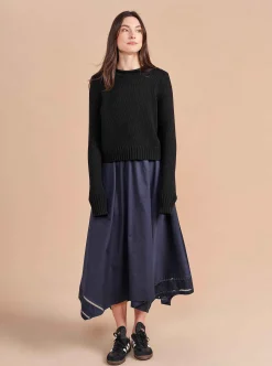 La Ligne Solid Mini Marina Sweater Black Store