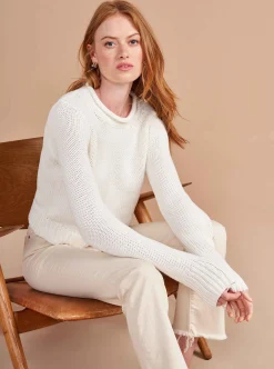 La Ligne Solid Mini Marina Sweater Ivory Outlet