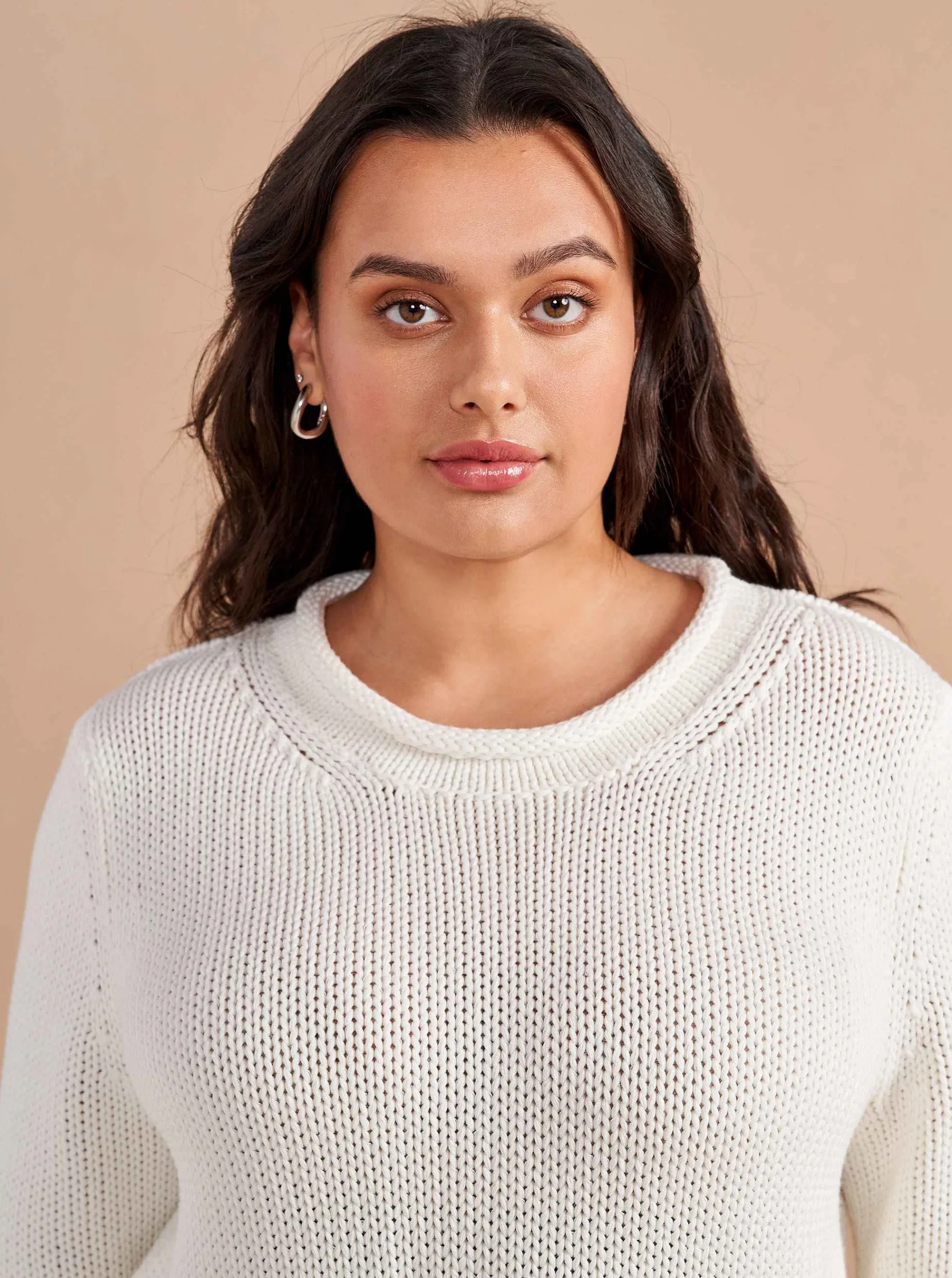 La Ligne Solid Mini Marina Sweater Ivory Outlet