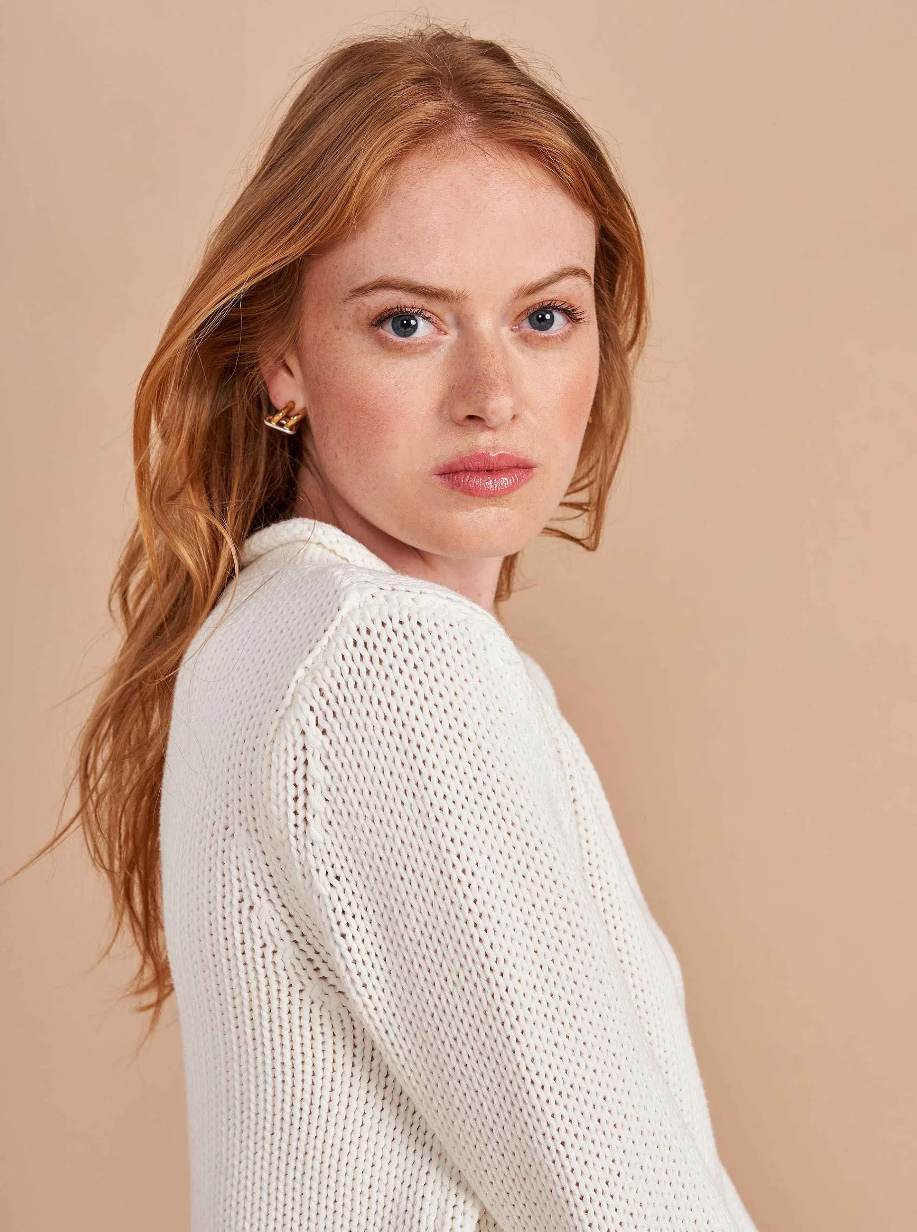 La Ligne Solid Mini Marina Sweater Ivory Outlet