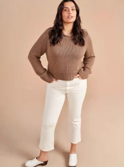 La Ligne Solid Mini Marina Sweater Tan Discount