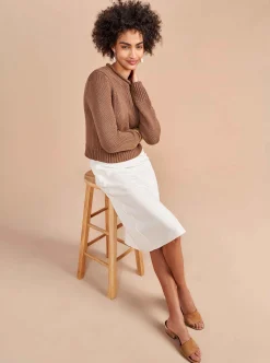 La Ligne Solid Mini Marina Sweater Tan Discount