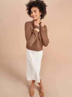 La Ligne Solid Mini Marina Sweater Tan Discount