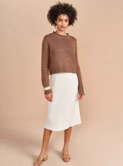La Ligne Solid Mini Marina Sweater Tan Discount