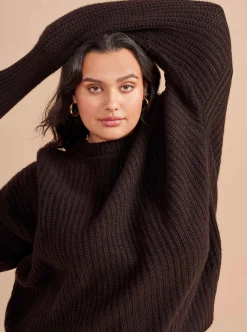 La Ligne Toujours Sweater Chocolate Discount