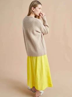 La Ligne Toujours Sweater Tan Fashion