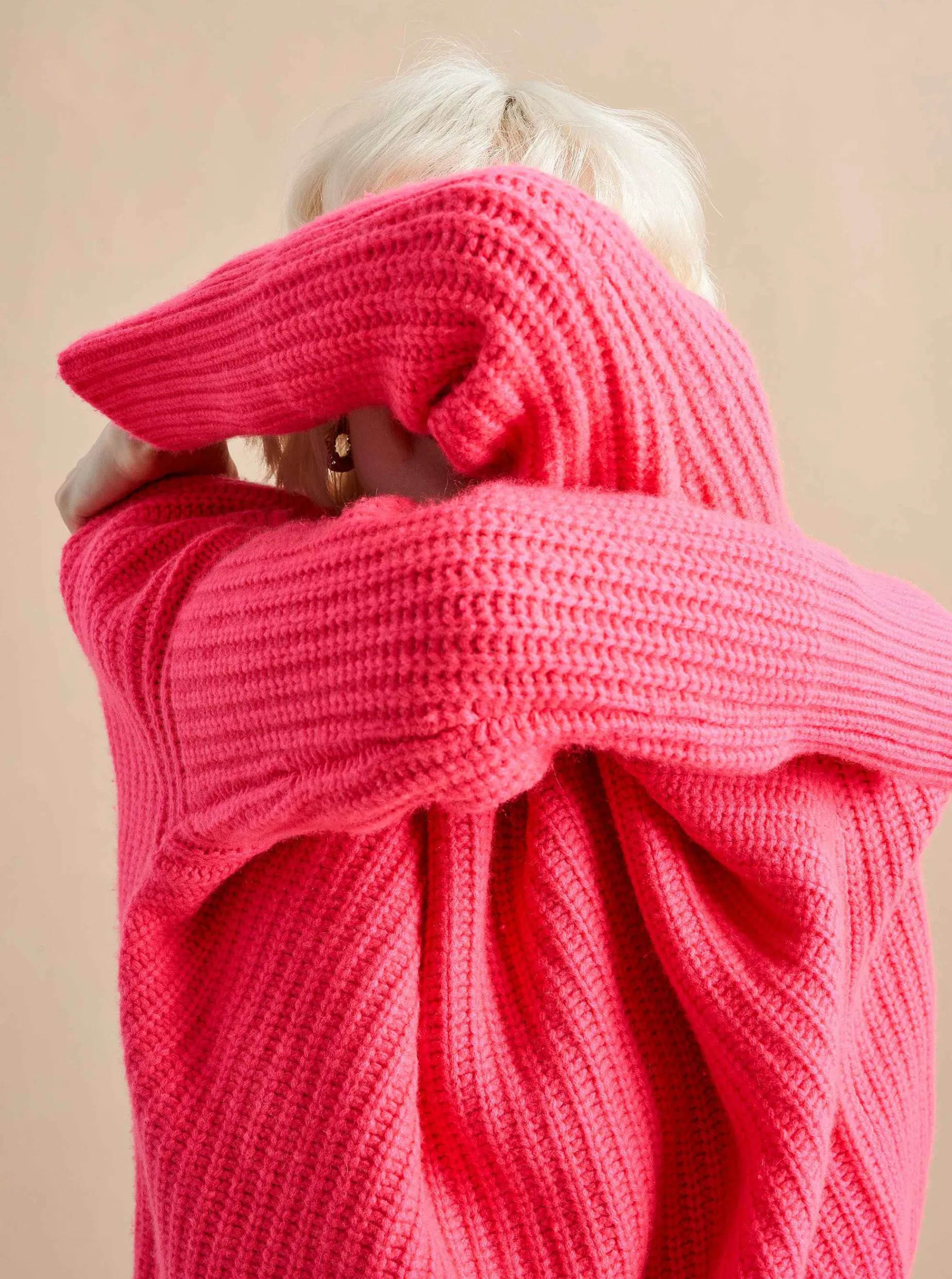 La Ligne Toujours Sweater Hot Pink New