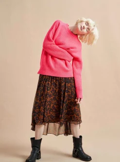La Ligne Toujours Sweater Hot Pink New