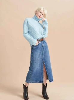 La Ligne Toujours Turtleneck Periwinkle Clearance