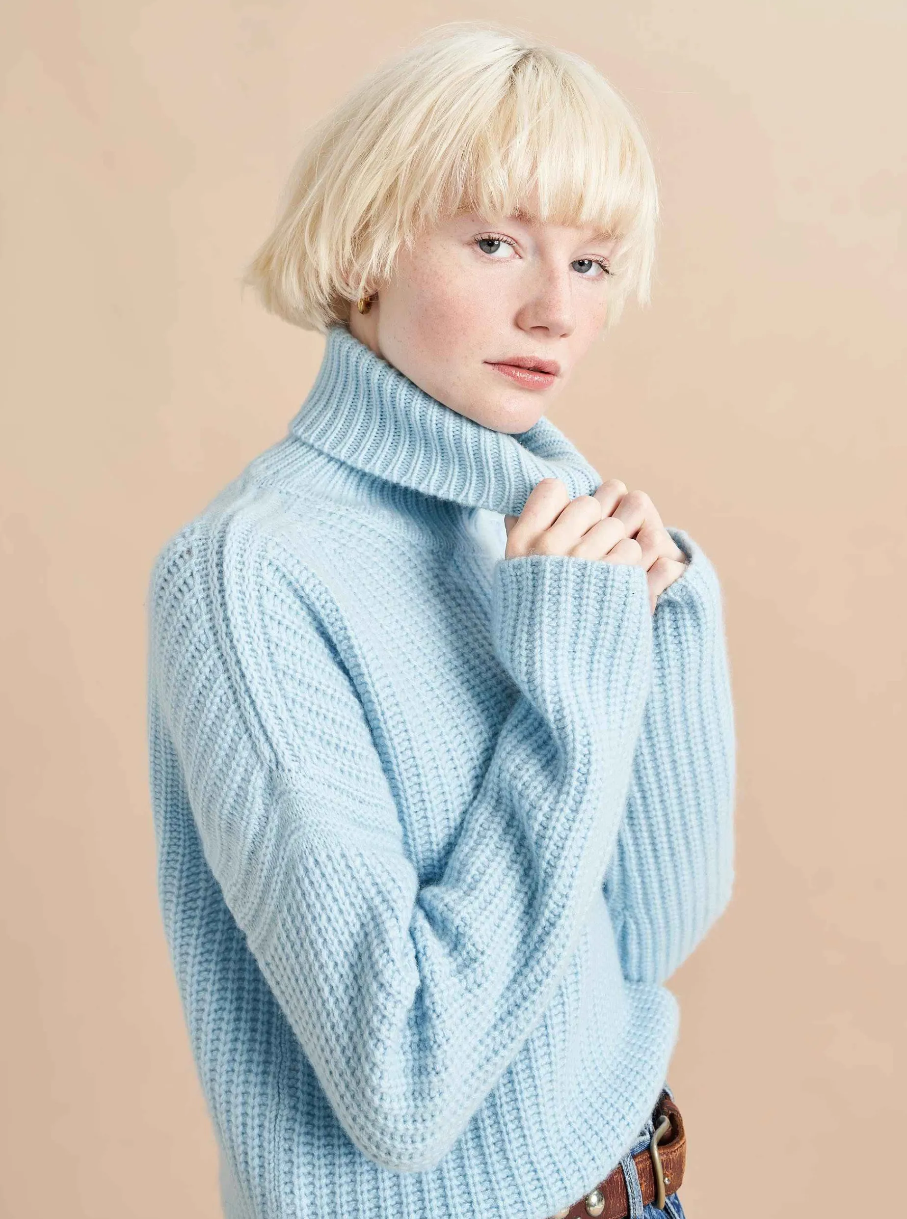 La Ligne Toujours Turtleneck Periwinkle Clearance