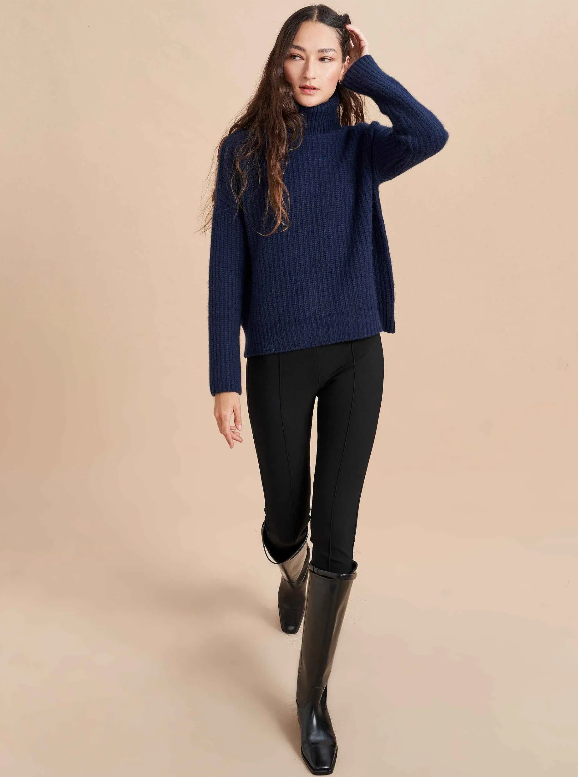 La Ligne Toujours Turtleneck Navy Best