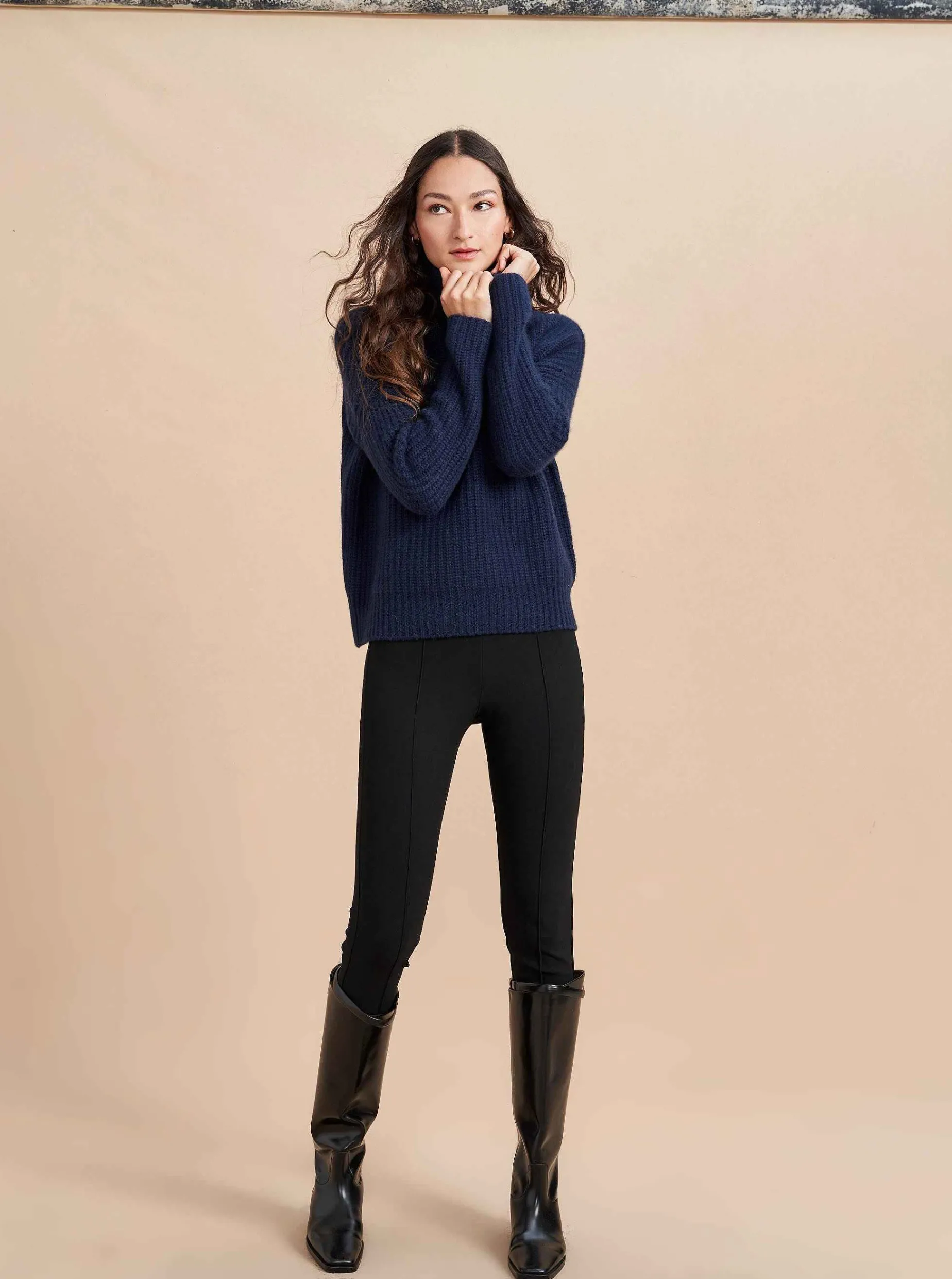 La Ligne Toujours Turtleneck Navy Best