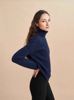 La Ligne Toujours Turtleneck Navy Best