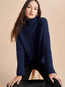La Ligne Toujours Turtleneck Navy Best