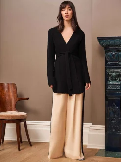 La Ligne Toujours Wrap Cardigan Black Cheap
