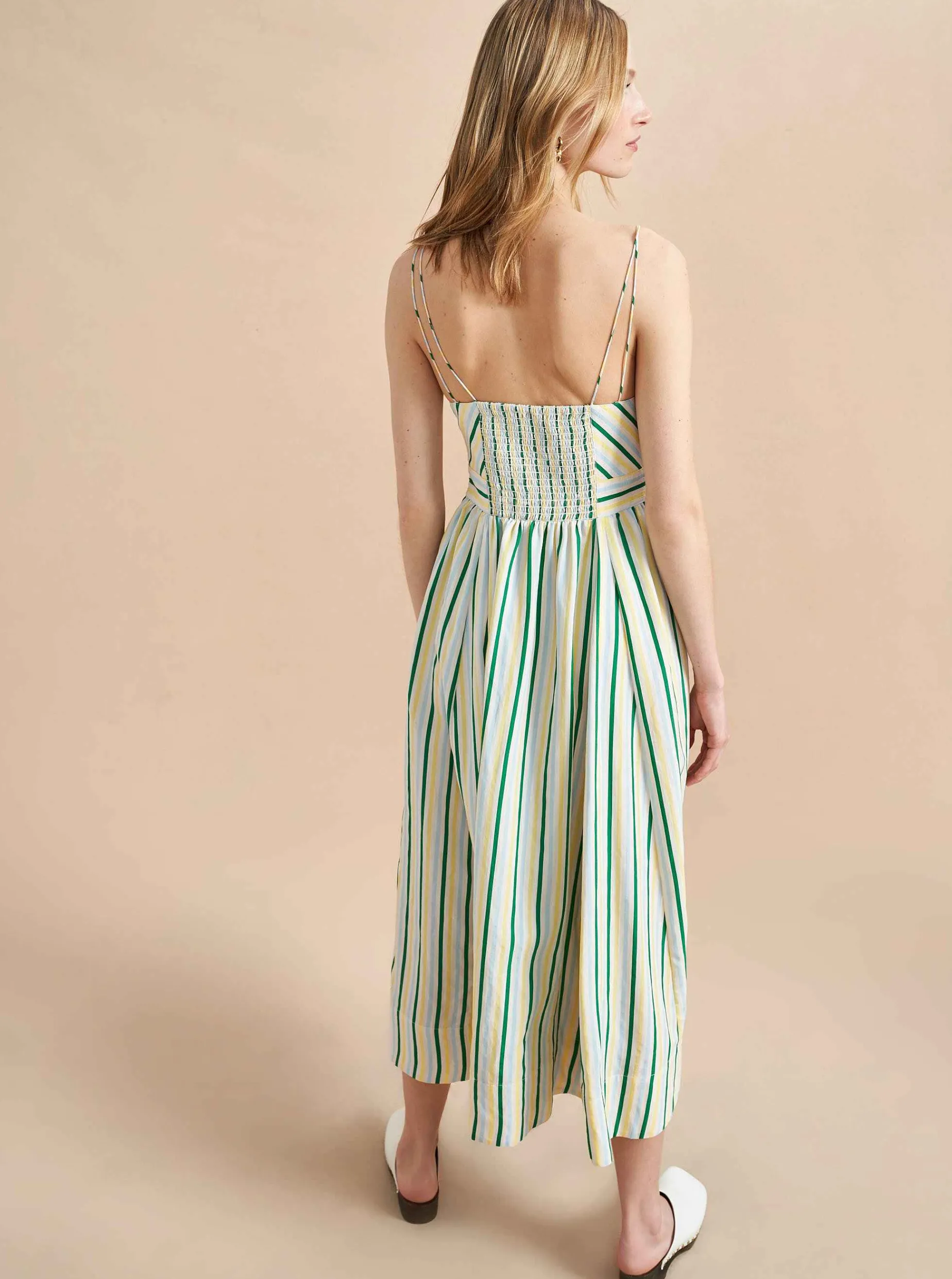 La Ligne Tracy Dress Green/Multi Flash Sale