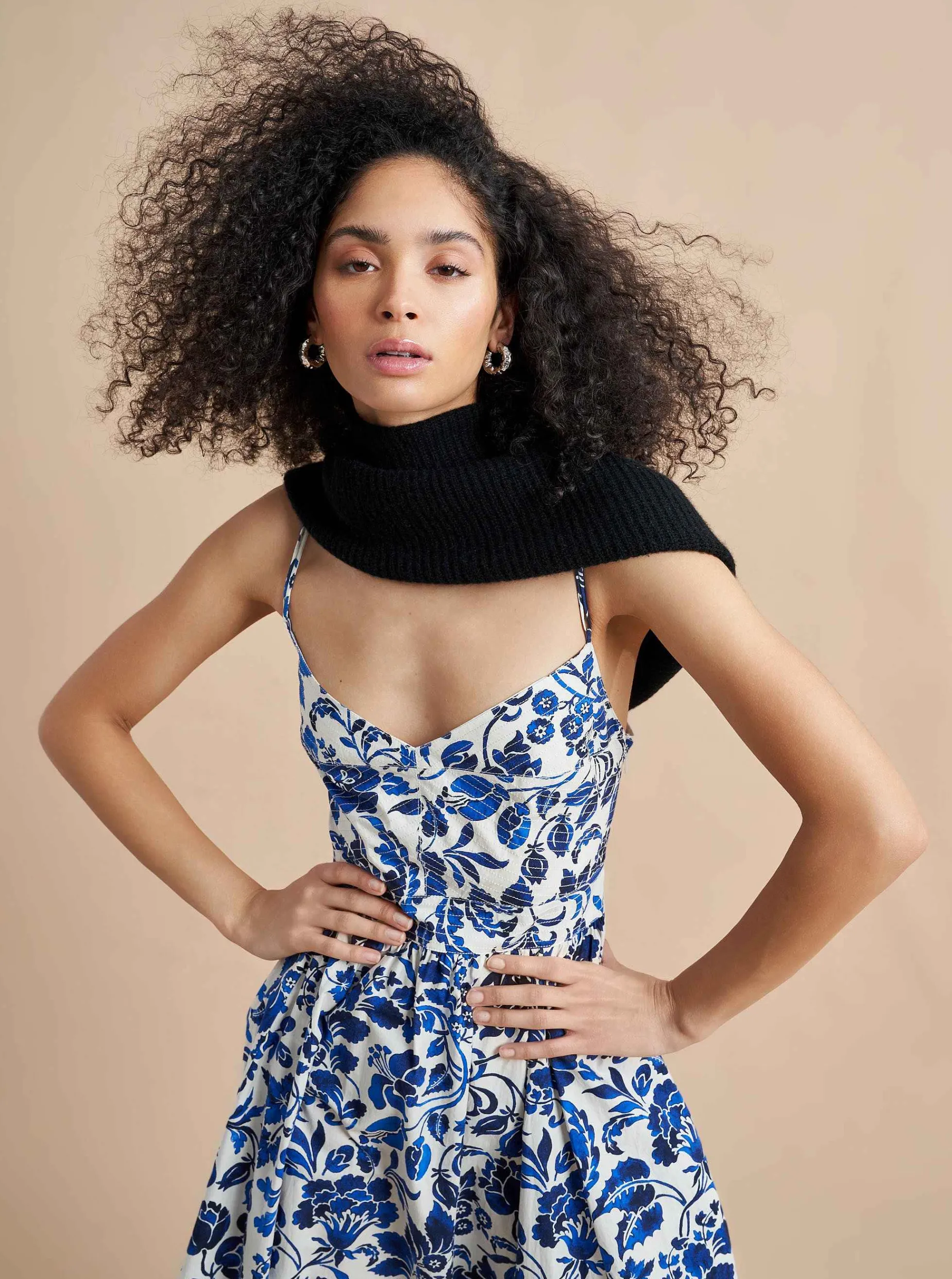 La Ligne Tracy Dress Cobalt/Floral Fashion