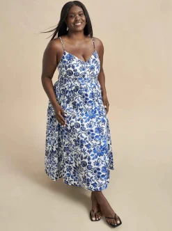 La Ligne Tracy Dress Cobalt/Floral Fashion