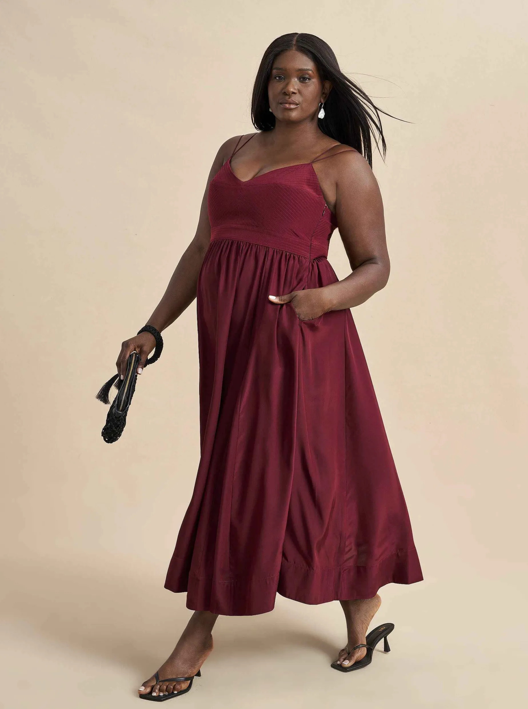 La Ligne Tracy Dress Burgundy Shop