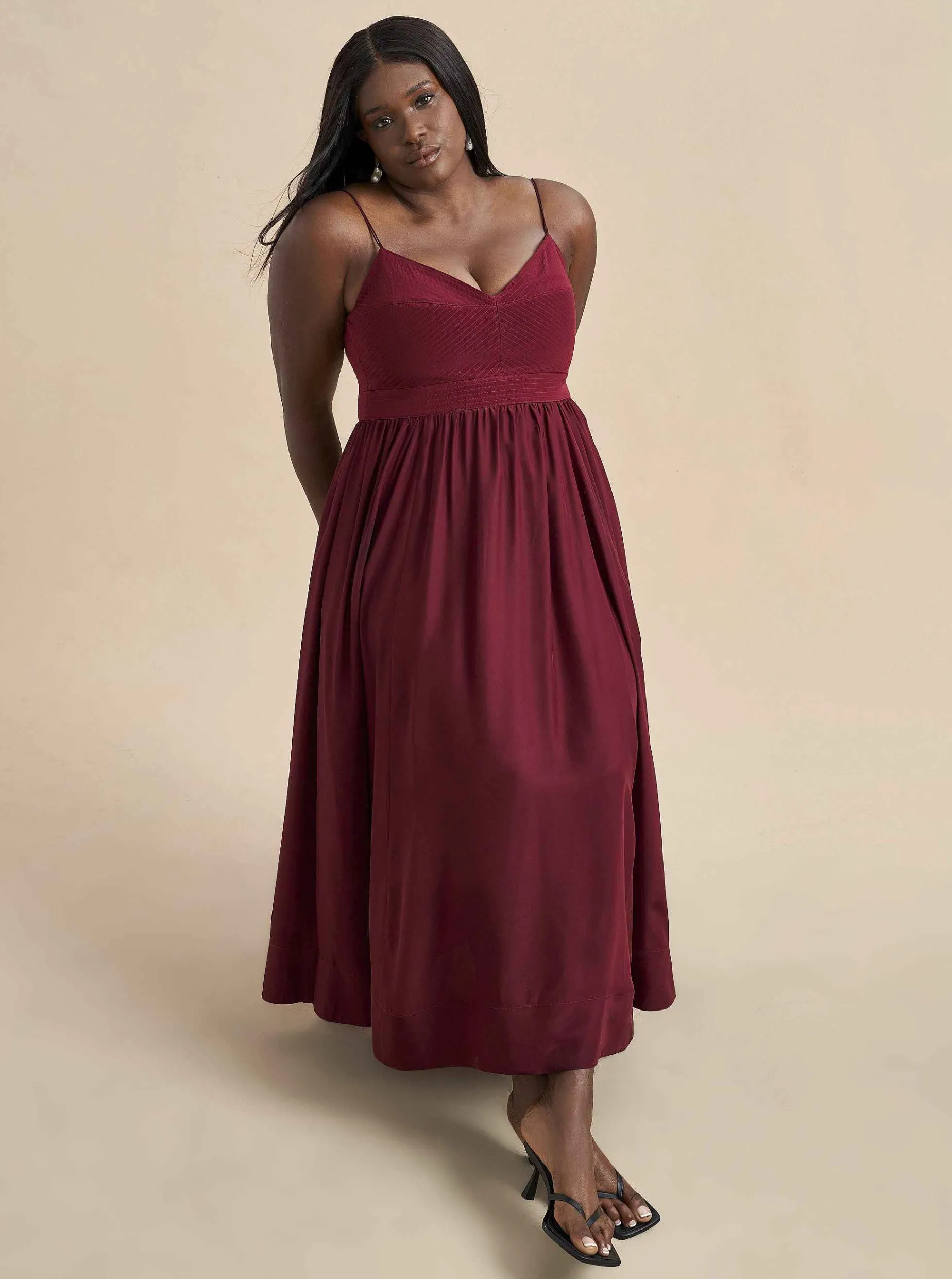 La Ligne Tracy Dress Burgundy Shop