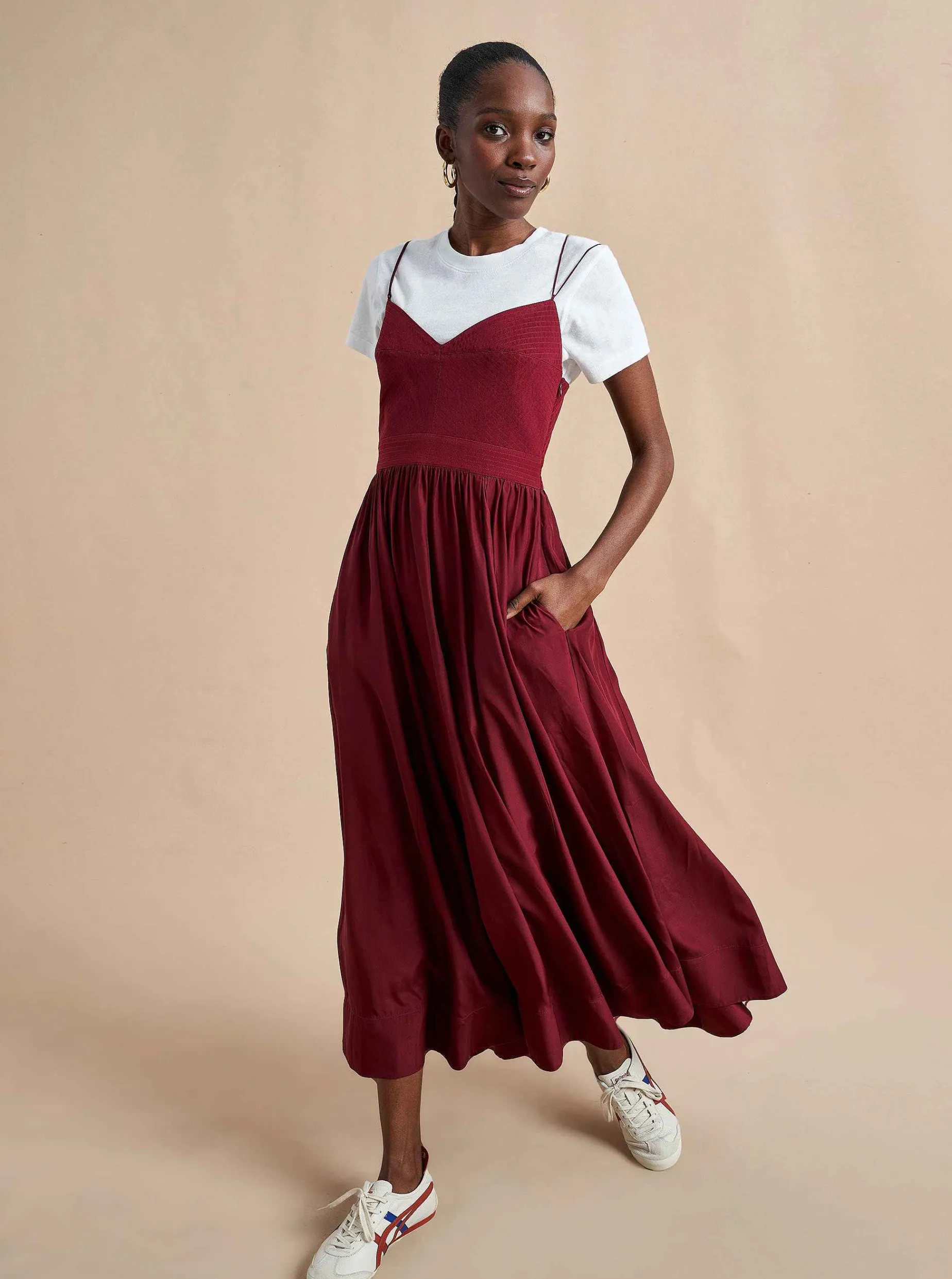 La Ligne Tracy Dress Burgundy Shop