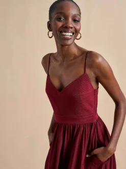 La Ligne Tracy Dress Burgundy Shop