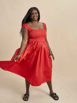 La Ligne Vivian Dress Poppy Hot