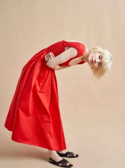 La Ligne Vivian Dress Poppy Hot