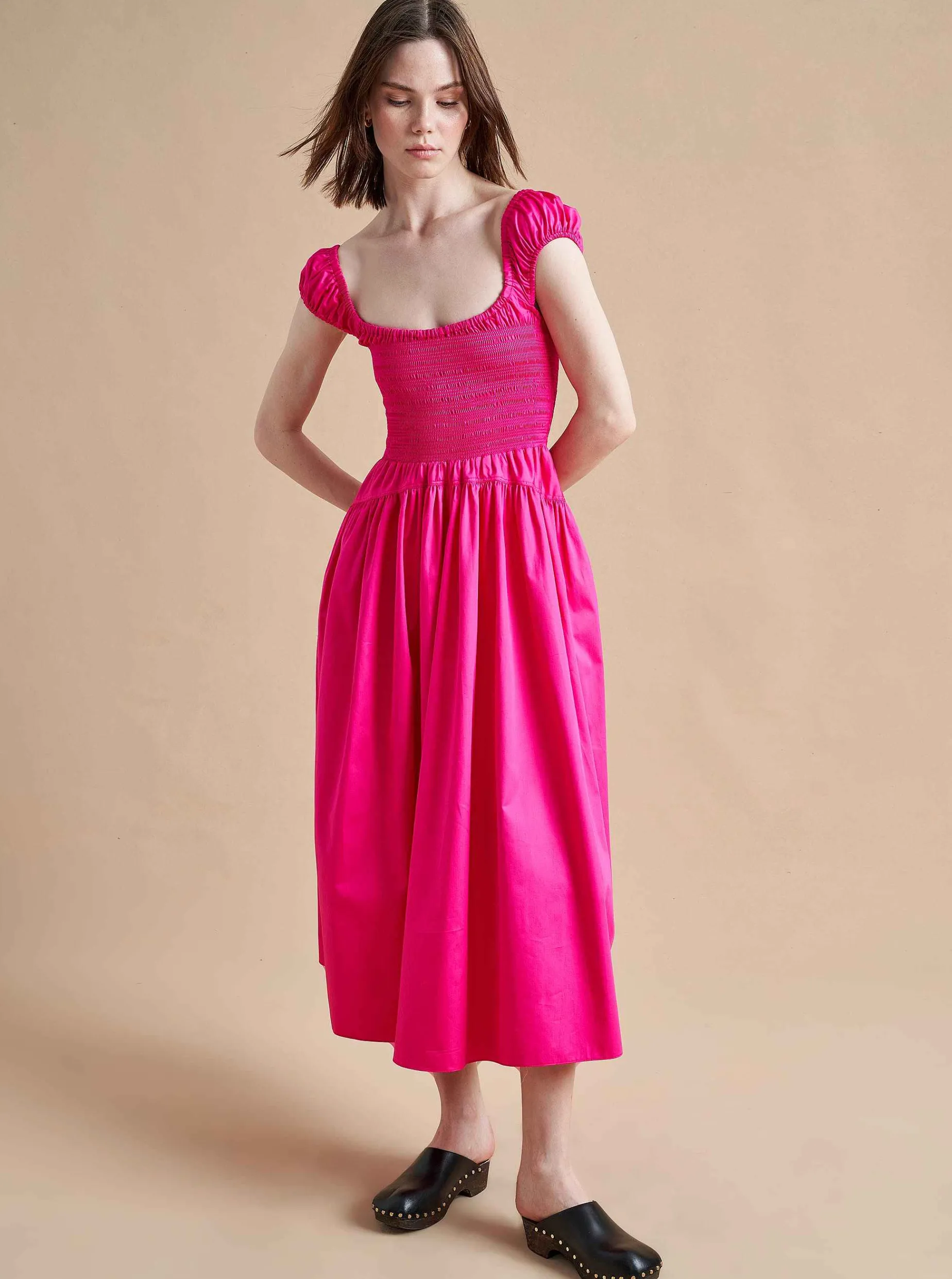 La Ligne Vivian Dress Hot Pink Store