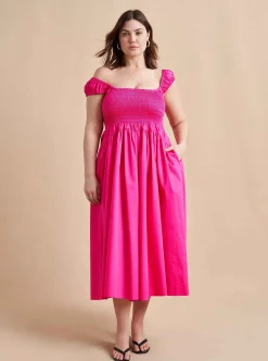 La Ligne Vivian Dress Hot Pink Store