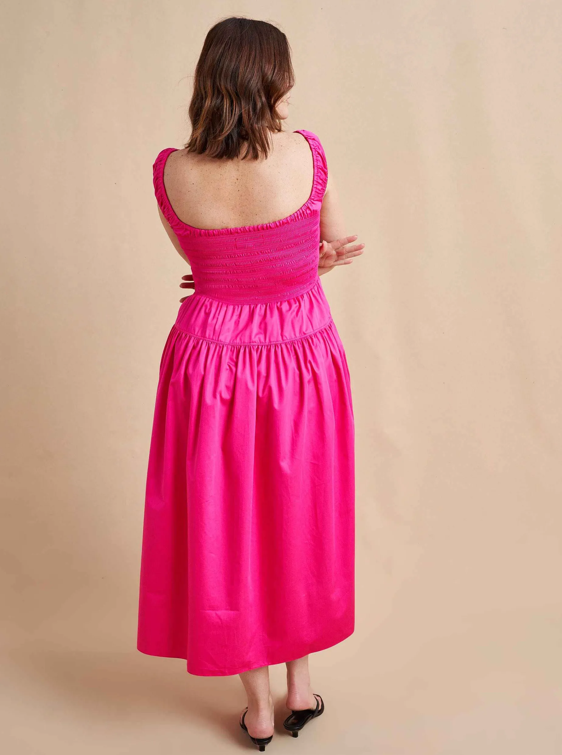 La Ligne Vivian Dress Hot Pink Store
