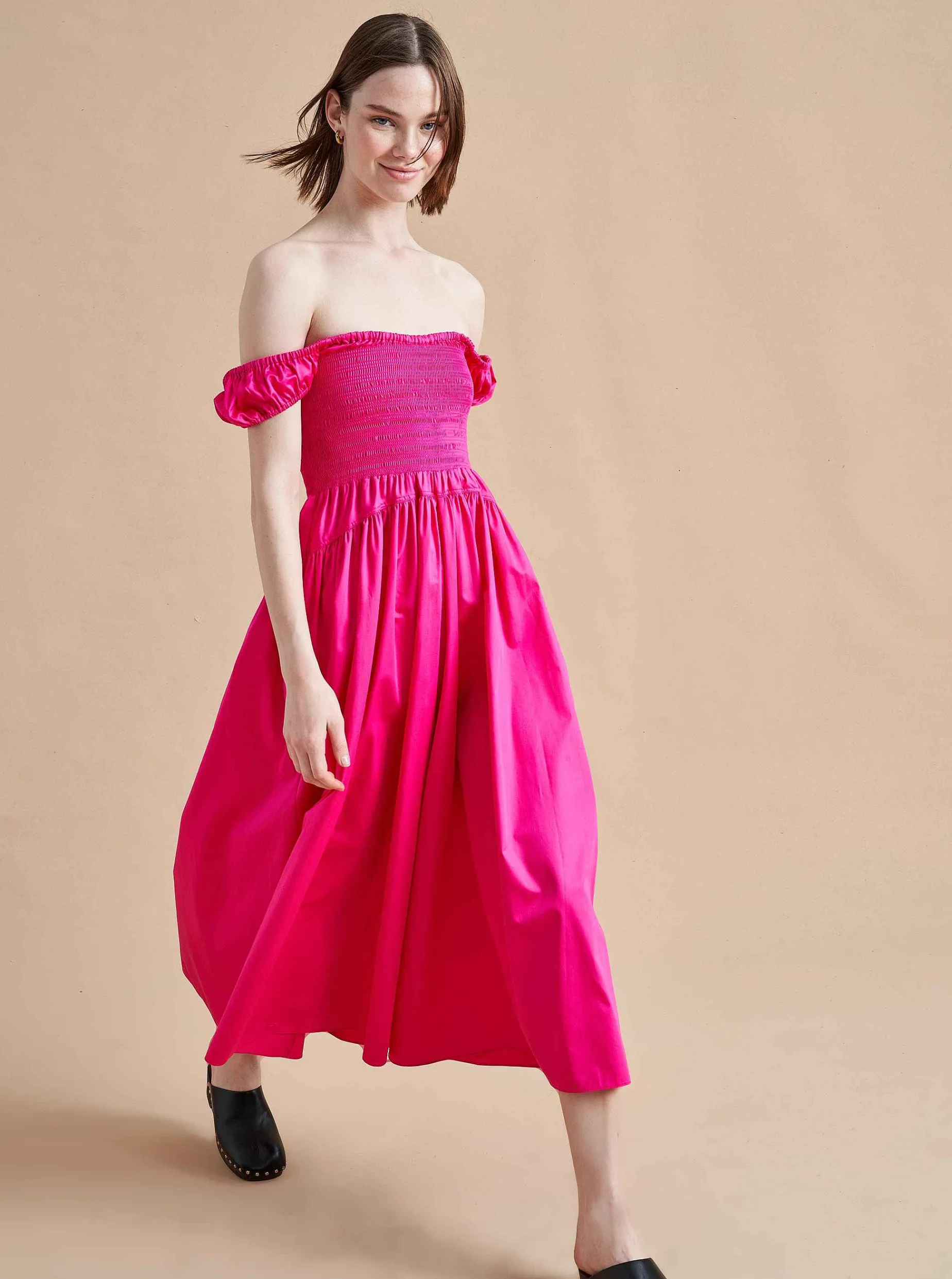 La Ligne Vivian Dress Hot Pink Store