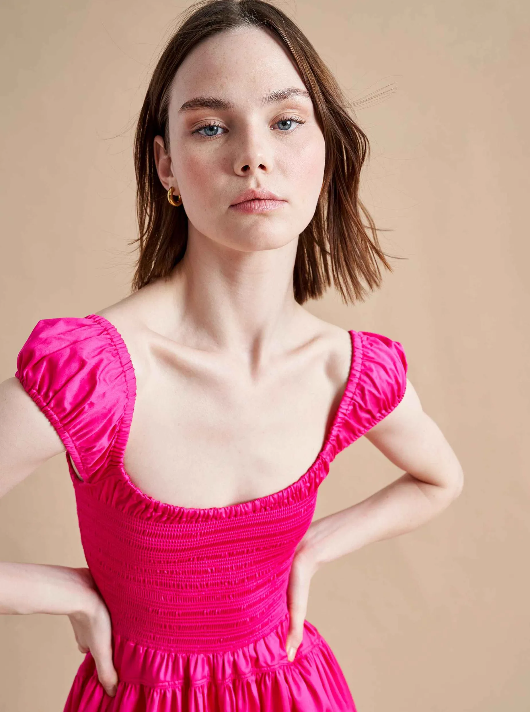 La Ligne Vivian Dress Hot Pink Store