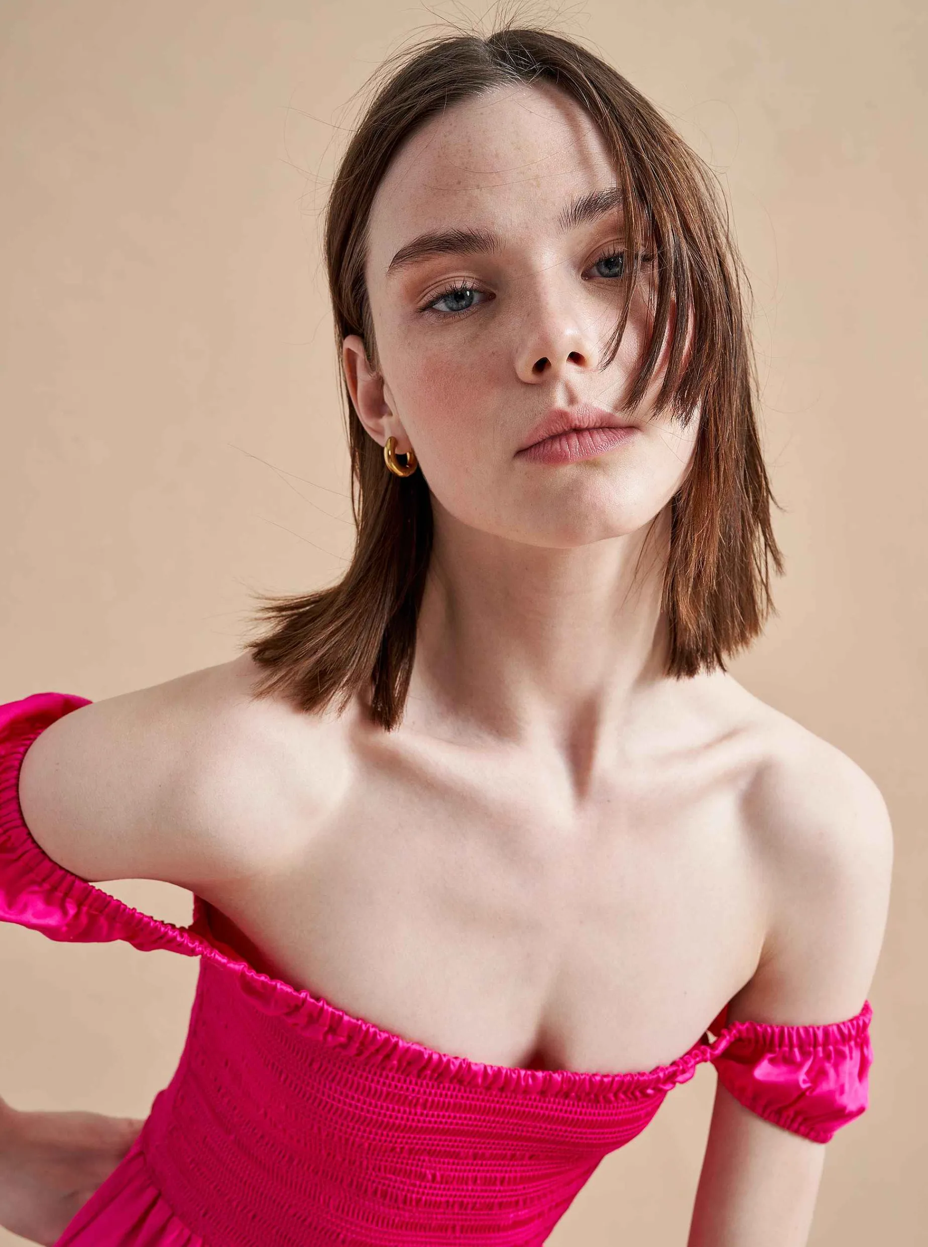 La Ligne Vivian Dress Hot Pink Store