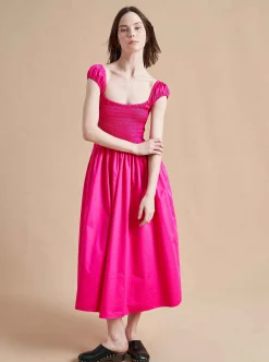 La Ligne Vivian Dress Hot Pink Store