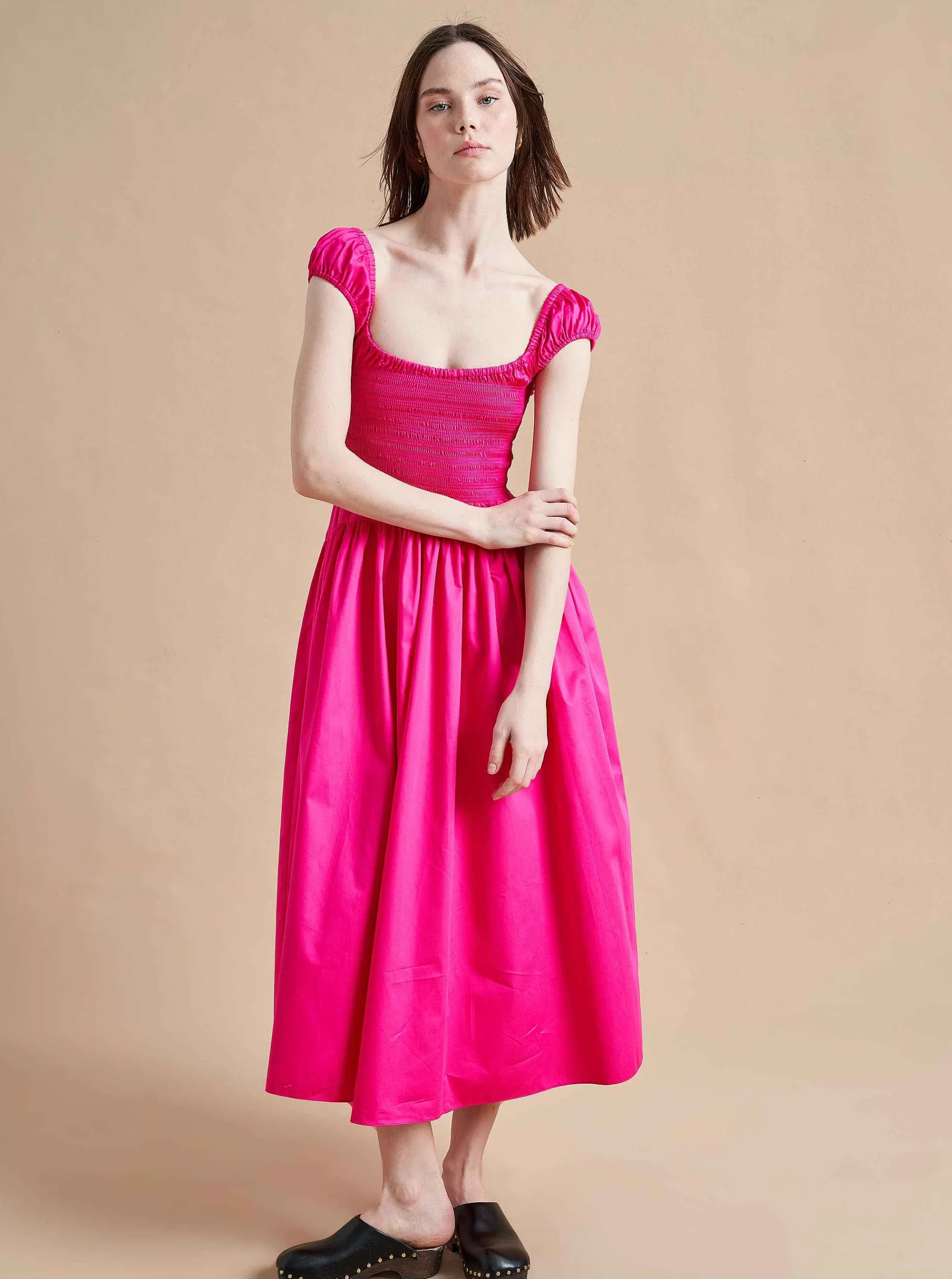 La Ligne Vivian Dress Hot Pink Store
