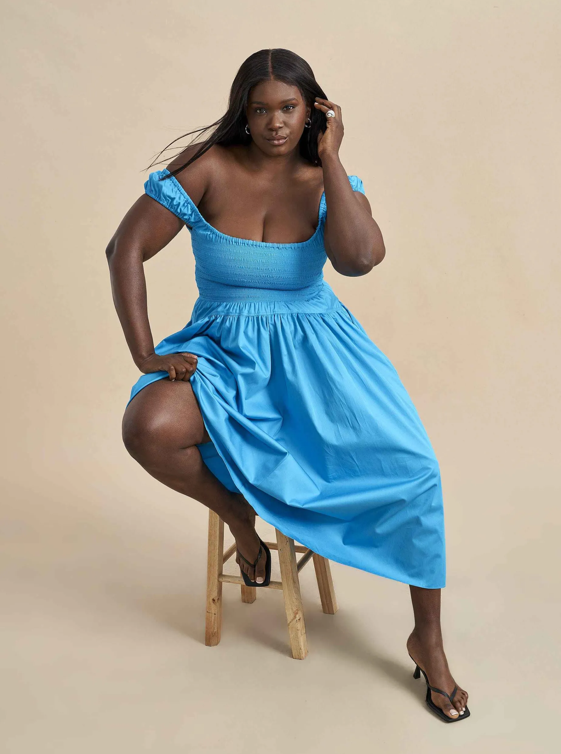 La Ligne Vivian Dress Cerulean Best